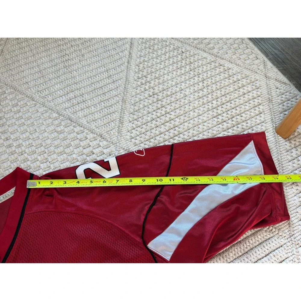 Reebok Arizona Cardinals Beanie Wells #26 Red Stitched Football Jersey Men's‎ L